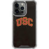 University of Southern California USC Logo Black Distressed iPhone 16 Pro Clear Case